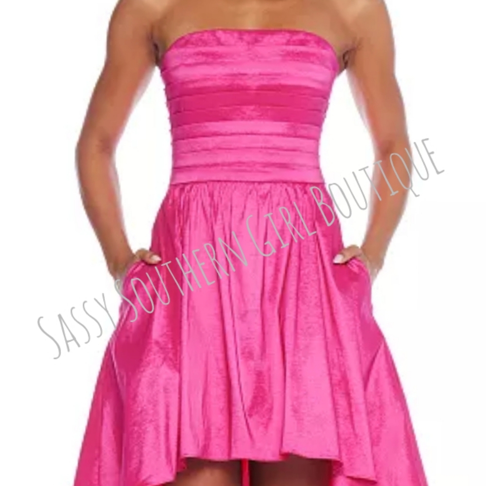 🆕⭐ B. Darlin Hot Pink Formal Party Dress - Picture 5 of 13